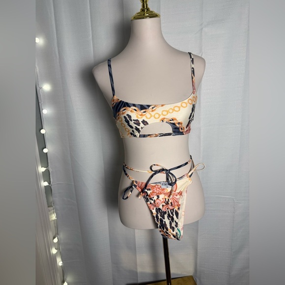 ICON Women's Bikini Set - Leopard and Chain Print - Picture 1 of 8